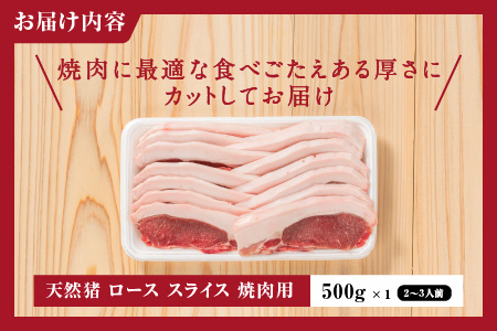 天然猪ローススライス 焼き肉用 500g AI-9 猪肉 いのしし肉 イノシシ肉 ジビエ ロース ロース肉 スライス 焼き肉用 焼き肉 焼肉 500g 贈り物 贈答品