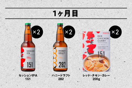 定期便【3ヵ月】石見麦酒2種4本とレッドチキンカレー2袋セット【配送不可：離島】【IB-14】｜送料無料 国産 ビール 麦酒 地ビール クラフトビール 瓶ビール チキンカレー カレー レトルト おかず 食品 惣菜 晩酌 宅のみ おつまみ アルコール ギフト 贈物 ビール ビール ビール ビール ビール ビール ビール ビール ビール ビール｜