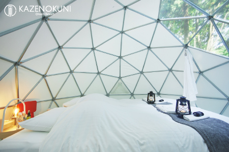 球体テント　ペア　グランピング宿泊券（平日限定）食事付き