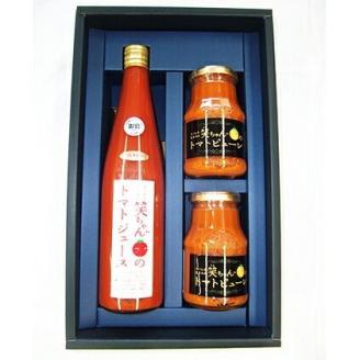 【ギフト】スパルタ生まれの笑ちゃんのトマトジュース(500g×1本)とピューレ(270g×2本)ギフトセット【GC-8】｜送料無料 笑ちゃん ミニトマト トマトジュース 野菜ジュース トマトピューレ 野菜 無添加 無塩 トマト 飲料 凝縮 逸品 料理 便利 贈物 ギフト プレゼント 産地直送 産地厳選 江津市 トマト トマトジュース トマト トマトジュース トマト トマトジュース トマト トマトジュース トマト トマトジュース トマト｜