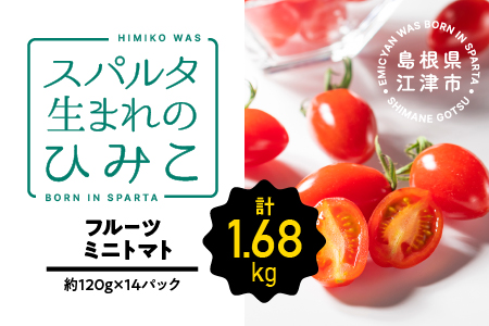 [先行予約][2024年11月発送] スパルタ生まれのひみこ ミニトマト 約120g×14パック[配送不可:離島] フルーツミニトマト