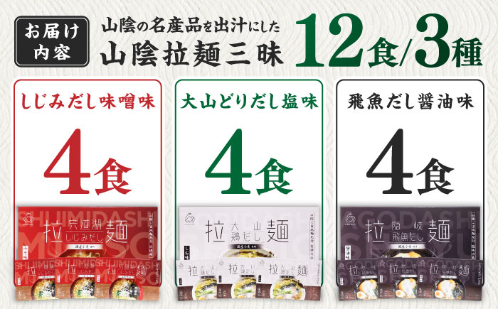 ご当地こだわり山陰拉麺三昧 12食セット | 拉麺 ラーメン 麺 めん ご当地 島根県雲南市/株式会社出雲たかはし [AIAM008]
