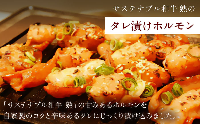 サステナブル和牛 熟 ホルモン タレ漬けシリーズ5P（もつ・レバー・ハツ・センマイ・ミックス）| 牛肉 和牛 熟成 タレ漬け セット 島根県雲南市/株式会社熟豊ファーム [AIAT002]