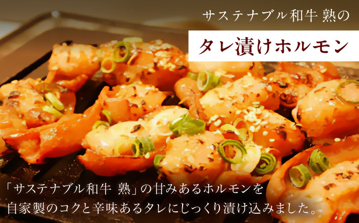 サステナブル和牛 熟 タレ漬けホルモン3P 200g×3袋 計600g | サステナブル 和牛 熟 自家製 タレ漬け ホルモン 島根県雲南市/株式会社熟豊ファーム [AIAT004]