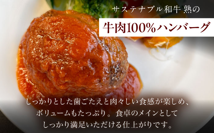 銀のハンバーグ トマトソース 150g×4個 サステナブル和牛 牛肉 加工品 ギフト包装 島根県雲南市/株式会社熟豊ファーム [AIAT021]