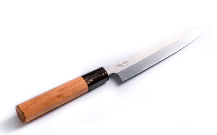 鐵泉玉鋼　ペティーナイフ   片刃（右利き） 15cm 島根県雲南市/株式会社たなべたたらの里（奥出雲前綿屋　鐵泉堂） キッチン用品 果物 包丁 [AIAV024]