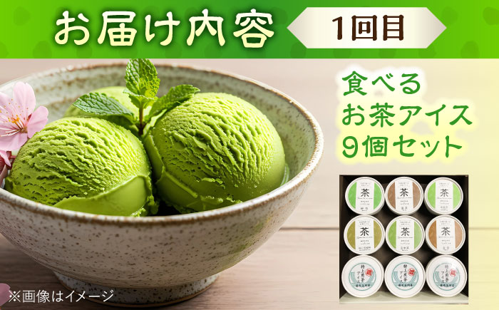 【全2回定期便】奥出雲の美味しいお茶のおやつセット（お茶アイス9個・茶ロールケーキ3本・茶団子5串×2）お茶 アイス アイスクリーム ロールケーキ お団子 和スイーツ 詰め合わせ 食べ比べ ギフト お土産 島根県雲南市/株式会社藤原茶問屋 [AIAY013]