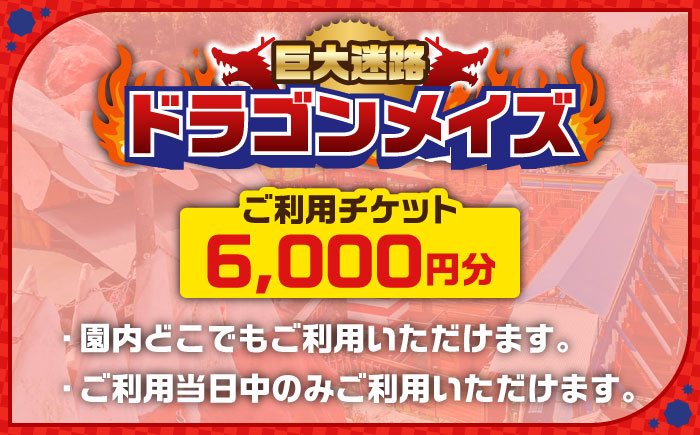 「心の駅　陽だまりの丘」 巨大迷路 ドラゴンメイズで使えるチケット 6000円分 迷路 観光  島根県雲南市/株式会社　丸隆[AIAZ002]