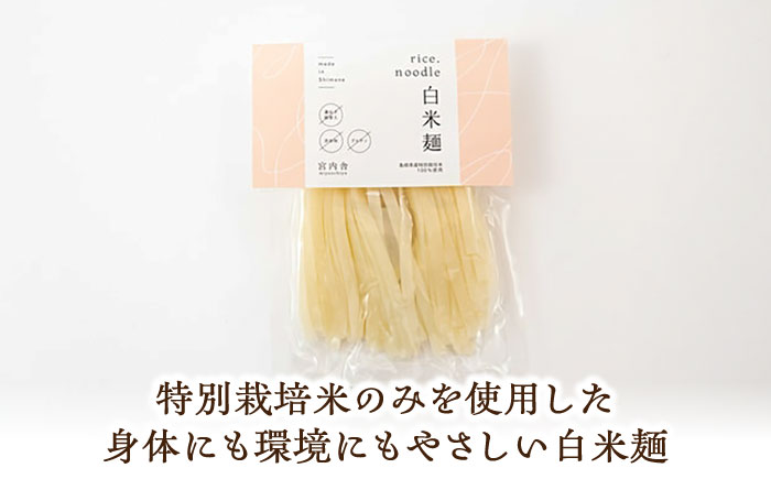 グルテンフリーの白米麺と日本海のあごだし麺つゆセット（6食） 島根県雲南市/合同会社　宮内舎 [AIBM003]