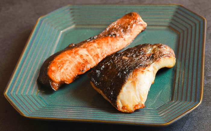 【旨味とぷるぷる食感！】銀鱈・サーモン塩麹漬け | 銀鱈 サーモン 塩麹漬け 魚 魚介 鮭 たら 石田魚店 島根県雲南市/有限会社石田魚店 [AICQ003]