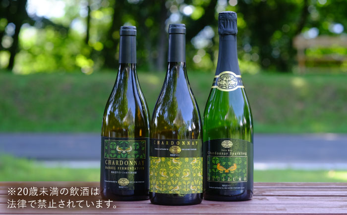 奥出雲葡萄園 シャルドネ3種セット 白 ワイン 飲み比べ 島根県雲南市/有限会社　奥出雲葡萄園 [AICS041]