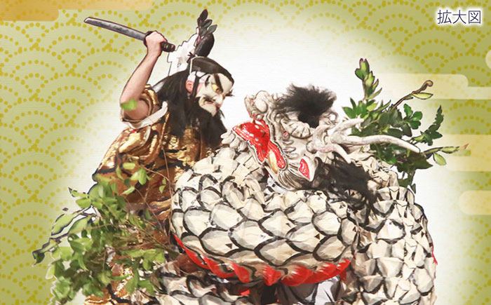 出雲神楽ハンドタオル「スサノオA」 島根県雲南市/田部写真館[AICZ006]