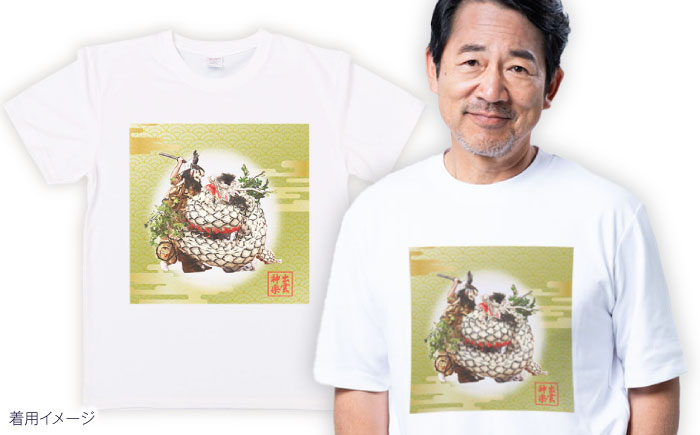 出雲神楽 須佐之男命と八岐大蛇カラーTシャツ FN-06 Mサイズ 島根県雲南市/田部写真館[AICZ033]
