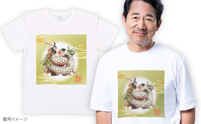 出雲神楽 須佐之男命と八岐大蛇カラーTシャツ FN-06 Sサイズ 島根県雲南市/田部写真館[AICZ034]