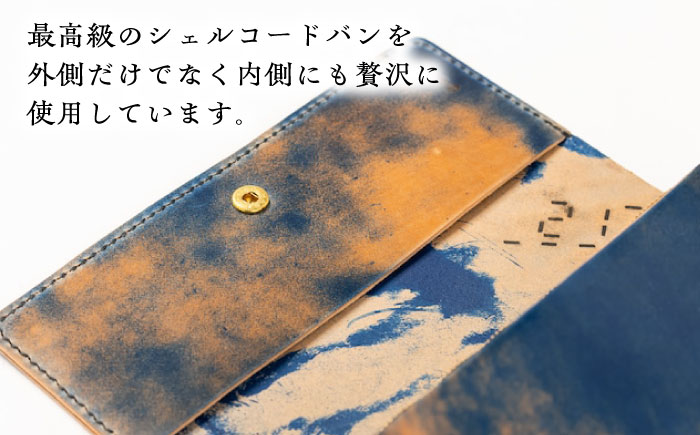 コードバン長財布＜完全受注生産＞  レザー 革製品 島根県雲南市/革工房　蕾[AIBF009]