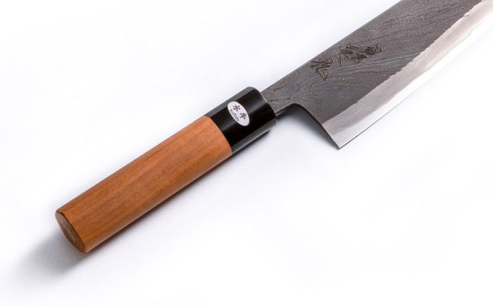 玉鋼割込三徳包丁　越後 司作 片刃（右利き） 18cm 島根県雲南市/株式会社たなべたたらの里（奥出雲前綿屋　鐵泉堂） キッチン用品 日本製 万能 包丁 [AIAV022]