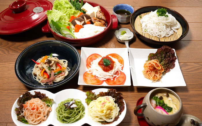 グルテンフリー米粉100％麺　田守り麺彩りセット  | グルテンフリー 米粉 麺 田守り麺 彩りセット 島根県雲南市/有限会社木村有機農園 [AICU001]