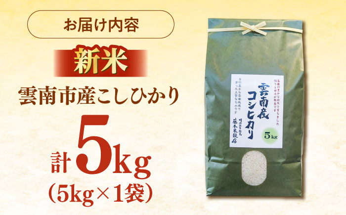 雲南市産コシヒカリ 5kg [AIDB105]