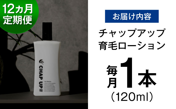【全12回定期便】薬用育毛剤チャップアップ CHAP UP 毎月育毛剤120mL1本 | 育毛 育毛ローション 薄毛 薄毛対策 脱毛予防 発毛 発毛促進効果 島根県雲南市/株式会社ソーシャルテック [AIDV005]