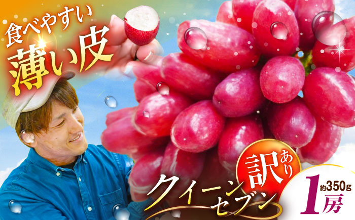 【2026年先行予約】【10個限定】【ご自宅用】期待の新品種！クイーンセブン 1房（約350g）簡易包装 訳あり 島根県雲南市/ギアファーム [AIAB008]