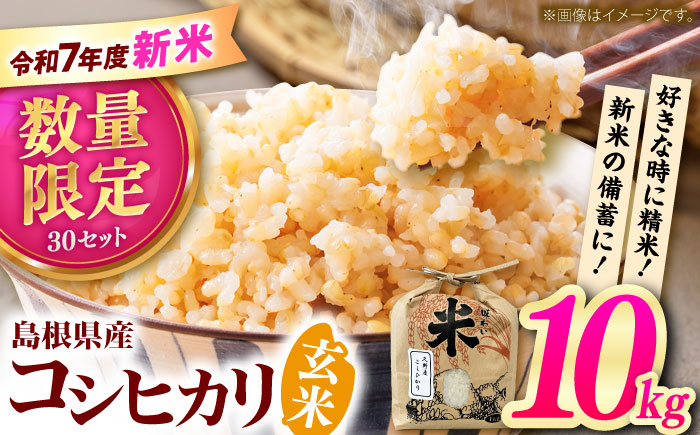 【先行予約】【2025年11月より発送】新米 上久野産コシヒカリ 玄米 10kg 産地直送 島根県雲南市/株式会社かみくの桃源郷[AIAN003]玄米