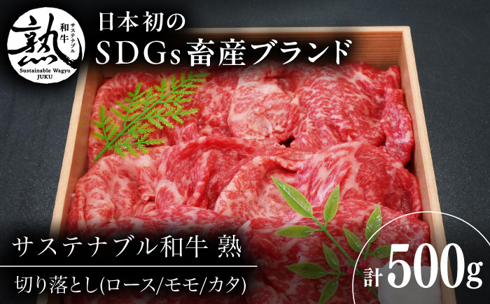 サステナブル和牛 熟 切り落とし(モモ/カタ/ロース） 500g  | サステナブル和牛 切り落とし 和牛 牛肉 肉 島根県雲南市/株式会社熟豊ファーム [AIAT018]