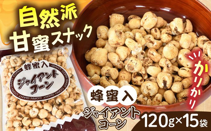 西八製菓 蜂蜜入りジャイアントコーン 120g×15袋  だがし おやつ  島根県雲南市/西八製菓株式会社[AICA004]