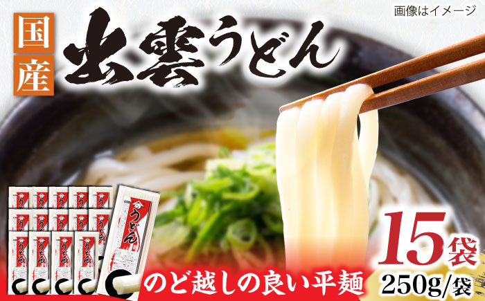 雲南の干しうどん(平麺) 250g×15袋  | 干しうどん うどん 麺  雲南 島根県雲南市/野々村製粉製麺所 [AICE001]