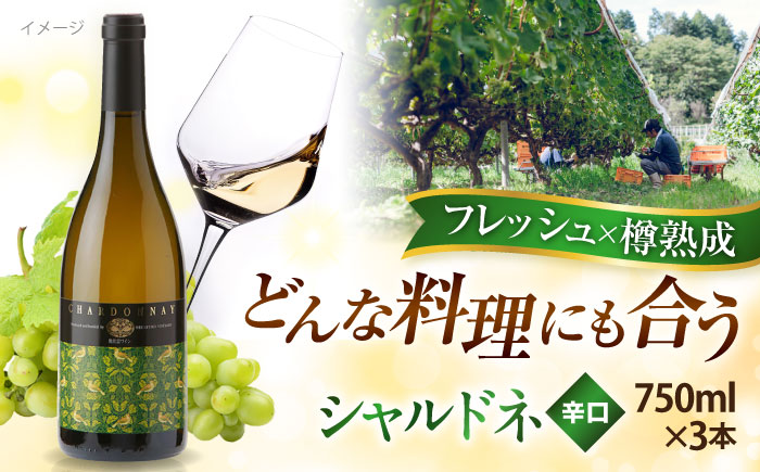 奥出雲葡萄園 シャルドネ　3本セット  国産 ワイン セット 島根県雲南市/有限会社奥出雲葡萄園 [AICS016]