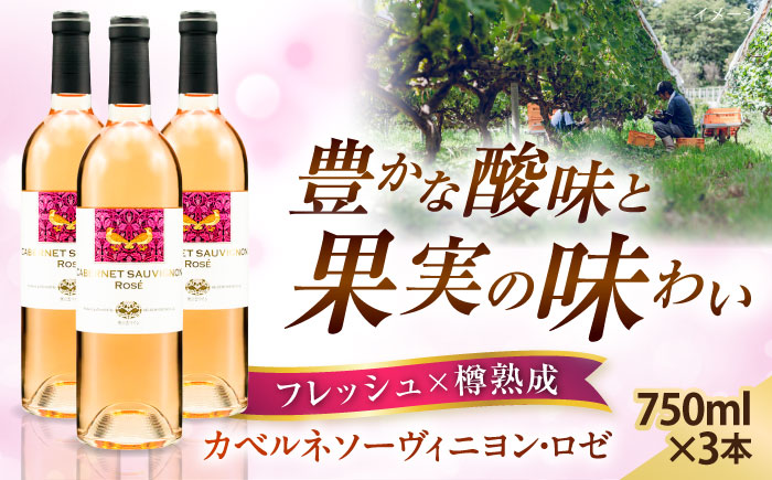 奥出雲葡萄園 カベルネソーヴィニヨン・ロゼ  3本セット  国産 ワイン セット 島根県雲南市/有限会社奥出雲葡萄園 [AICS022]