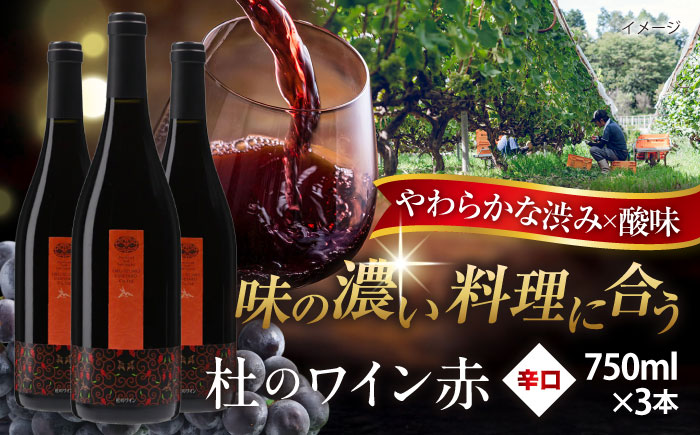 杜のワイン 赤 3本セット 国産 ワイン セット 島根県雲南市/有限会社奥出雲葡萄園 [AICS048]