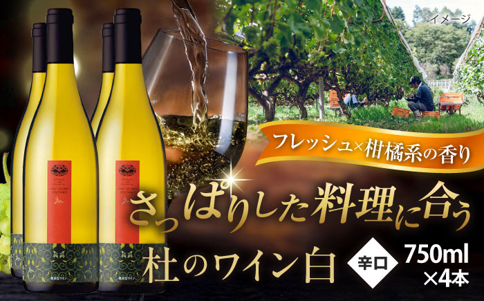 杜のワイン 白 4本セット 国産 ワイン セット 島根県雲南市/有限会社奥出雲葡萄園 [AICS061]