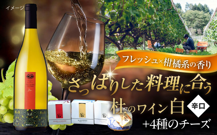 杜のワイン 白と木次乳業チーズセット 国産 ワイン セット 島根県雲南市/有限会社奥出雲葡萄園 [AICS081]