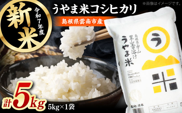 神話の里/吉田町「うやま米」コシヒカリ 5kg（5kg×1） [AIDB076]