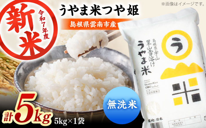 【無洗米】神話の里/吉田町「うやま米」つや姫 5kg（5kg×1） [AIDB092]