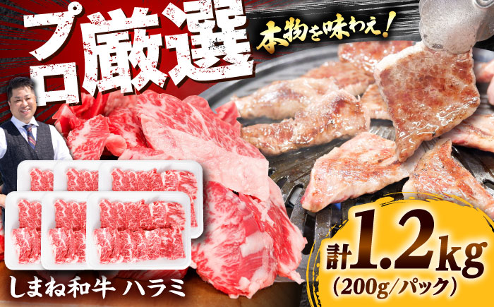 【焼肉の定番！】しまね和牛ハラミ1.2kg 和牛 牛肉 国産 国産牛 赤身 焼肉 ステーキ ハラミ 人気 大容量 黒毛和牛 ギフト 島根県雲南市/株式会社O.R.C [AIEF010]
