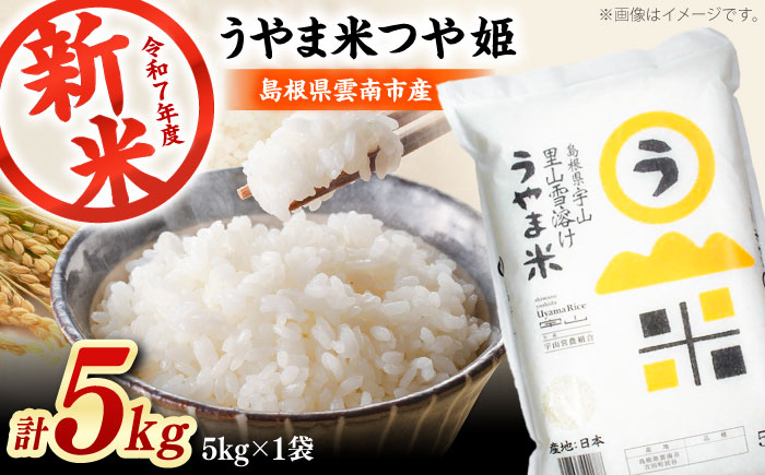 【新米】神話の里/吉田町「うやま米」つや姫 5kg（5kg×1）白米 精米 コメ 島根県雲南市/有限会社藤本米穀店 [AIDB086]