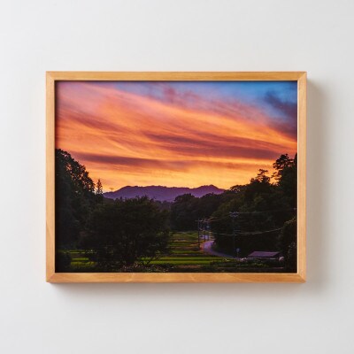 GOSHIKI FRAME【秋夕・Sサイズ】(町産ヒノキのフォトフレーム)