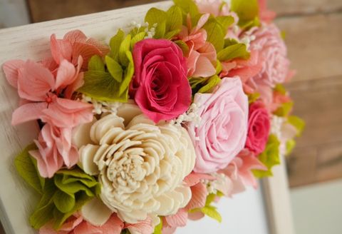 320294【思い出に花を添えて】フラワーアレンジフォトフレーム