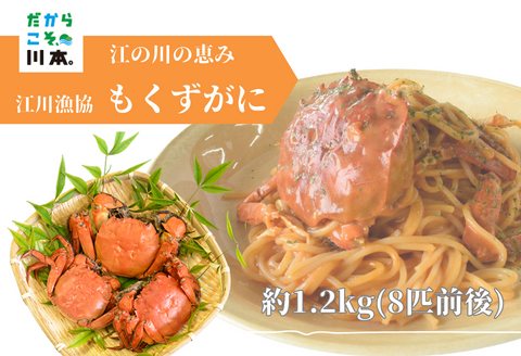 080057【一級河川・江の川の恵み・島根県産】もくずがに1.2kg