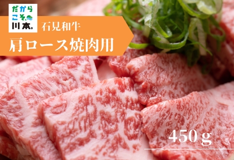 070025【黒毛和牛／年間生産200頭】石見和牛肩ロース焼肉用450g