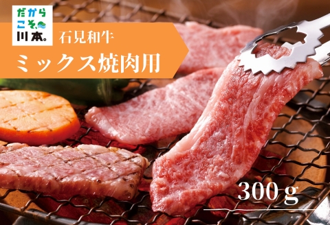 070027【黒毛和牛／年間生産200頭】石見和牛ミックス焼肉用300g