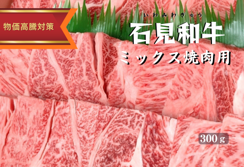 070027【黒毛和牛／年間生産200頭】石見和牛ミックス焼肉用300g