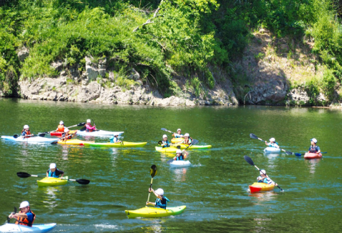 石見ワイナリー カヌーの里おおち カヤック体験 補助券【3000円分 アウトドア 自然 カヤック パドル 体感 体験 江の川 遊び 初心者 アクティビティ 有効期限1年間】