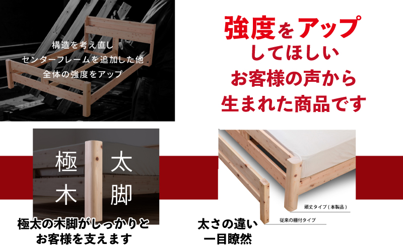 頑丈ヒノキすのこベッド（シングル）