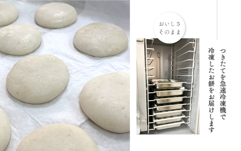 杵つき餅（急速冷凍）丸餅（白）30個（10個入り3袋）