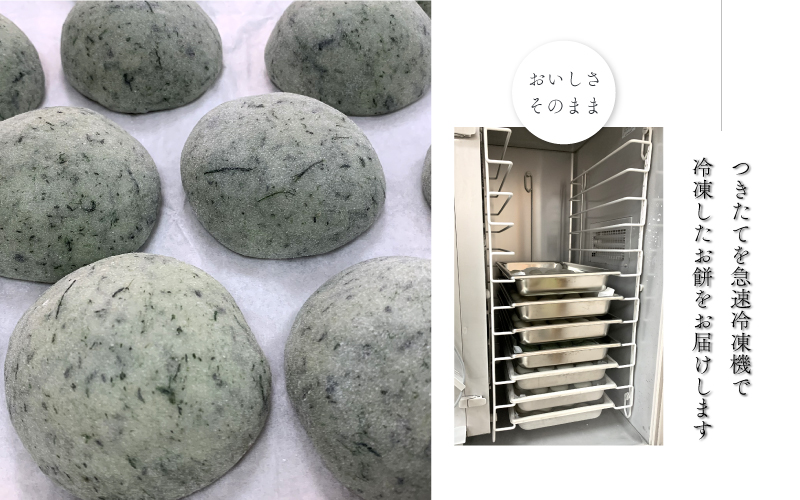 杵つき餅（急速冷凍） あん入り10個（白 5個・よもぎ 5個）・丸餅（白）10個