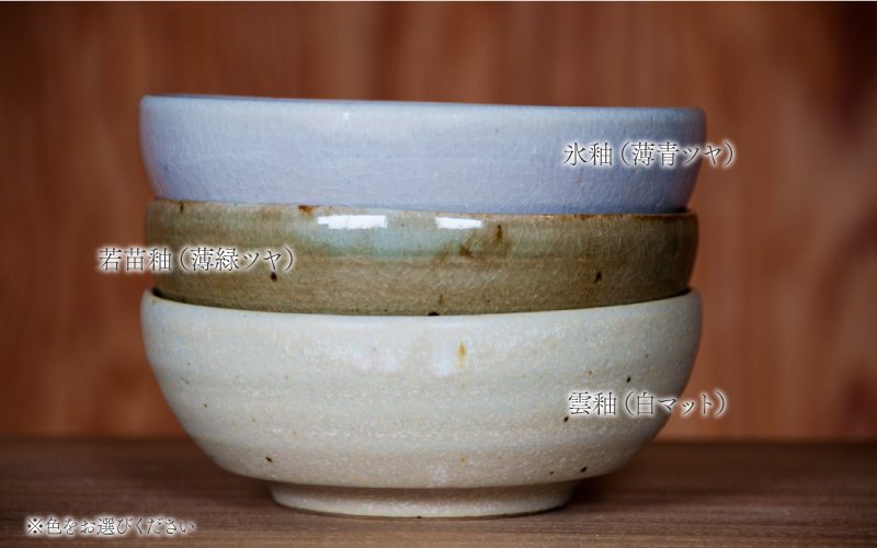 5寸鉢 ： 雲釉(白マット)