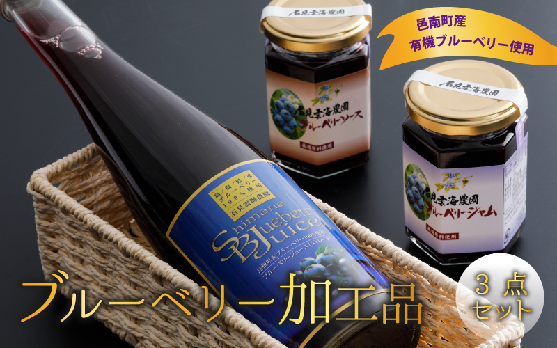 ブルーベリー加工品3点セット