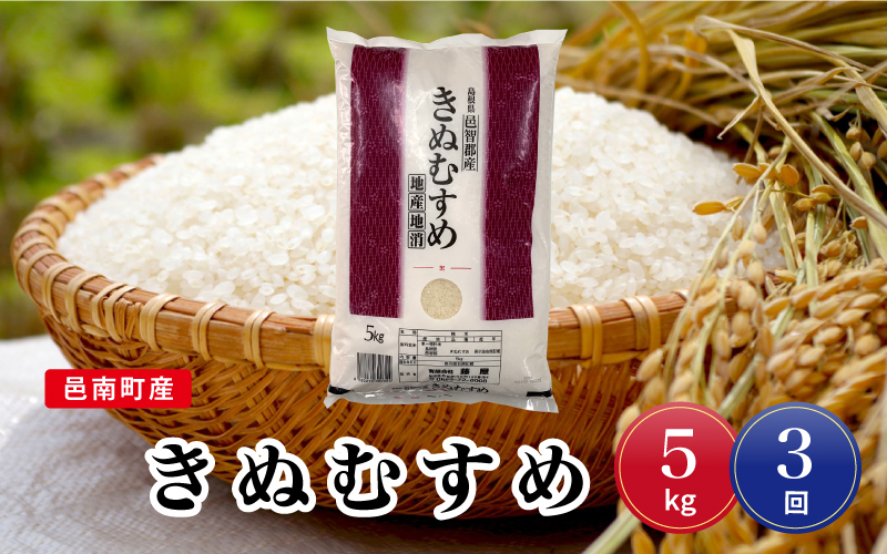  令和7年産【定期便3回】邑南町産きぬむすめ5kg